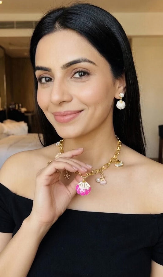Luxury Gold Shell Charm Necklace for Women