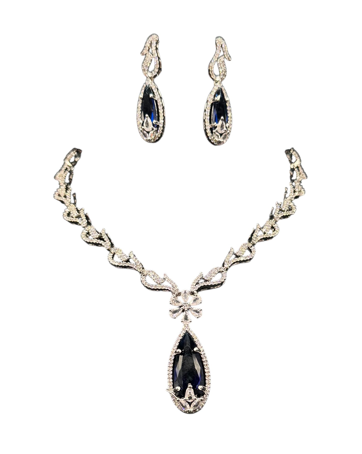 Deep Shine Necklace And Earring Set